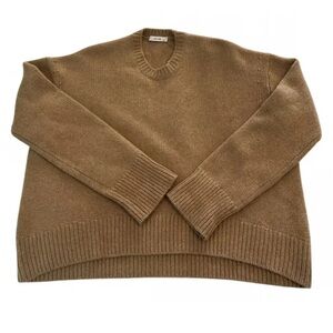 Phoebe Philo era Celine camel 100% cashmere crew neck sweater